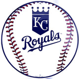 Kansas City Royals Round Metal Baseball Sign