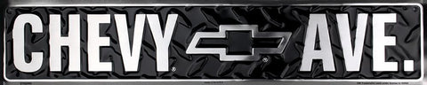 Chevrolet Logo License Plate Black Embossed