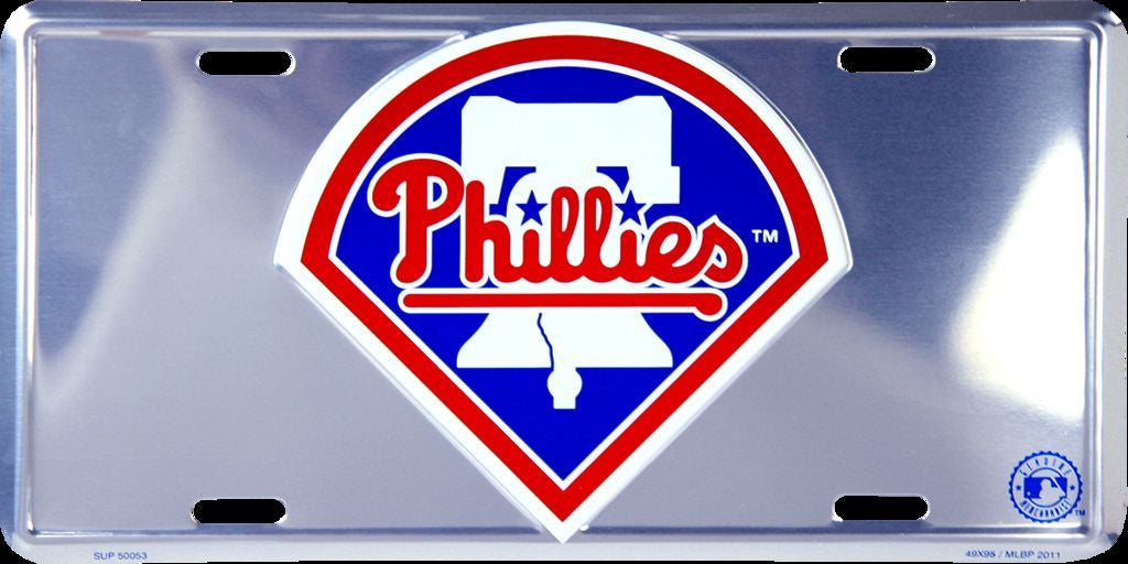 Philadelphia Phillies Chrome License Plate