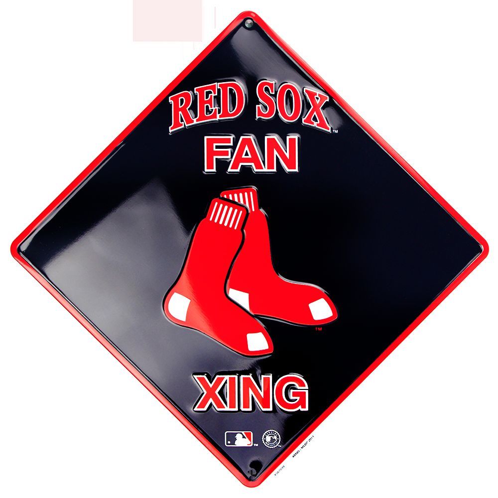 Boston Red Sox Red Sox Fan Xing Embossed Metal