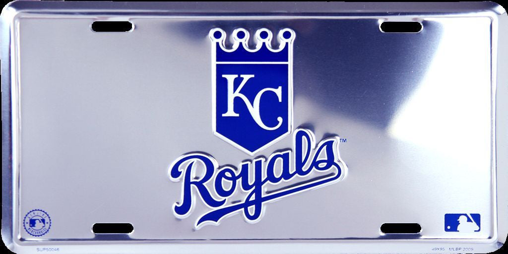Kansas City Royals Chrome License Plate
