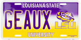 Lsu Tigers License Plate Geaux Lsu Vanity