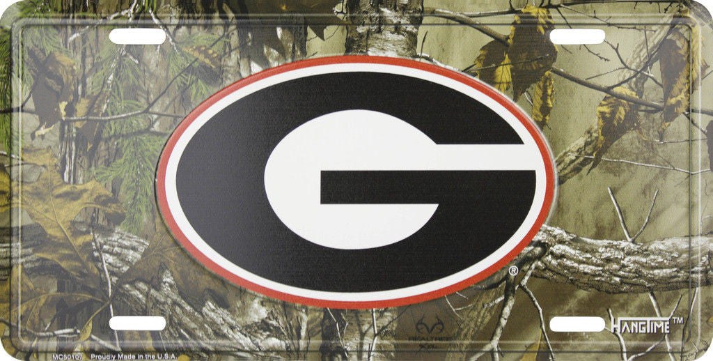 Georgia Bulldogs Camo License Plate