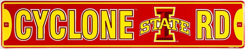 Iowa State University Cyclones Metal Street Sign Cyclone Rd