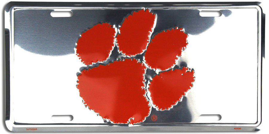 Clemson University Tigers Chrome License Plate