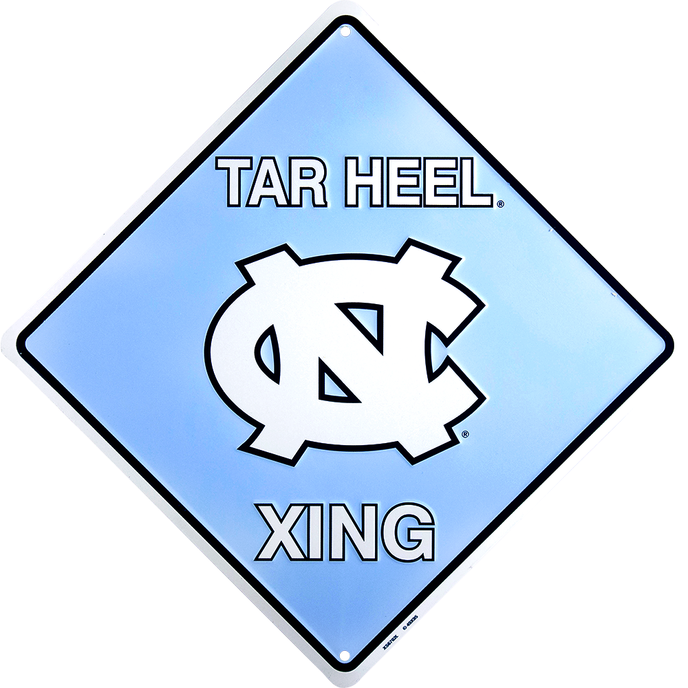 North Carolina Tar Heels Metal Tar Heel Xing Sign