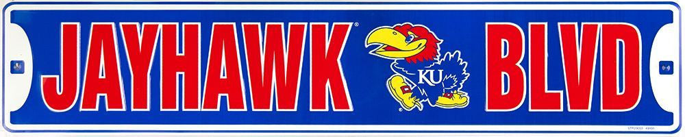 Kansas University Jayhawks Street Sign
