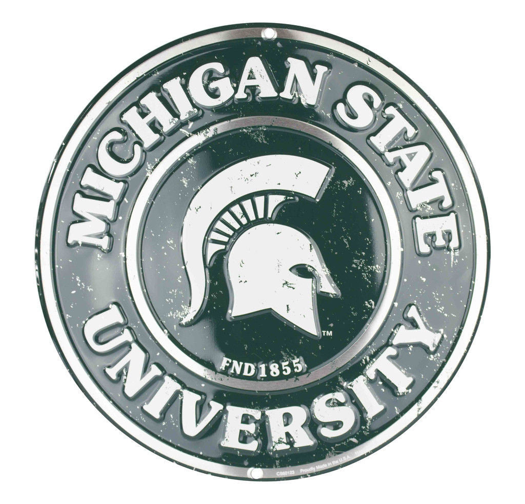 Michigan State University Round Sign
