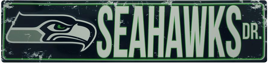 Seattle Seahawks Street Metal Sign