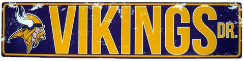 Minnesota Vikings 8' X 2' Banner 8 Foot Heavyweight Nylon Grommets Sign Nfl Flag