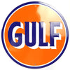 Gulf Oil Gasoline Round Tin Sign