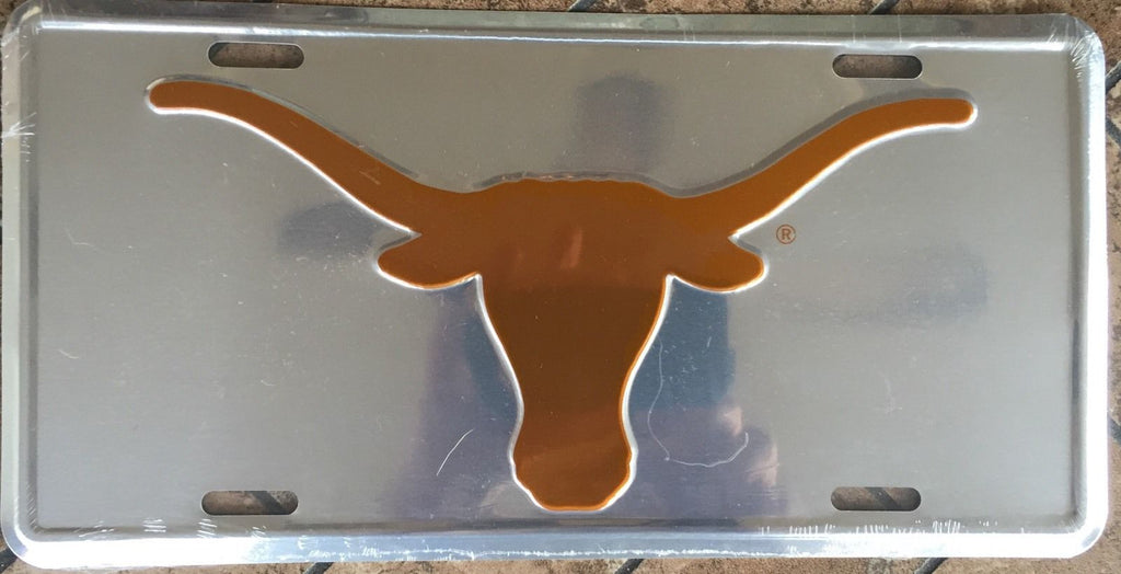 Texas Longhorns Chrome License Plate