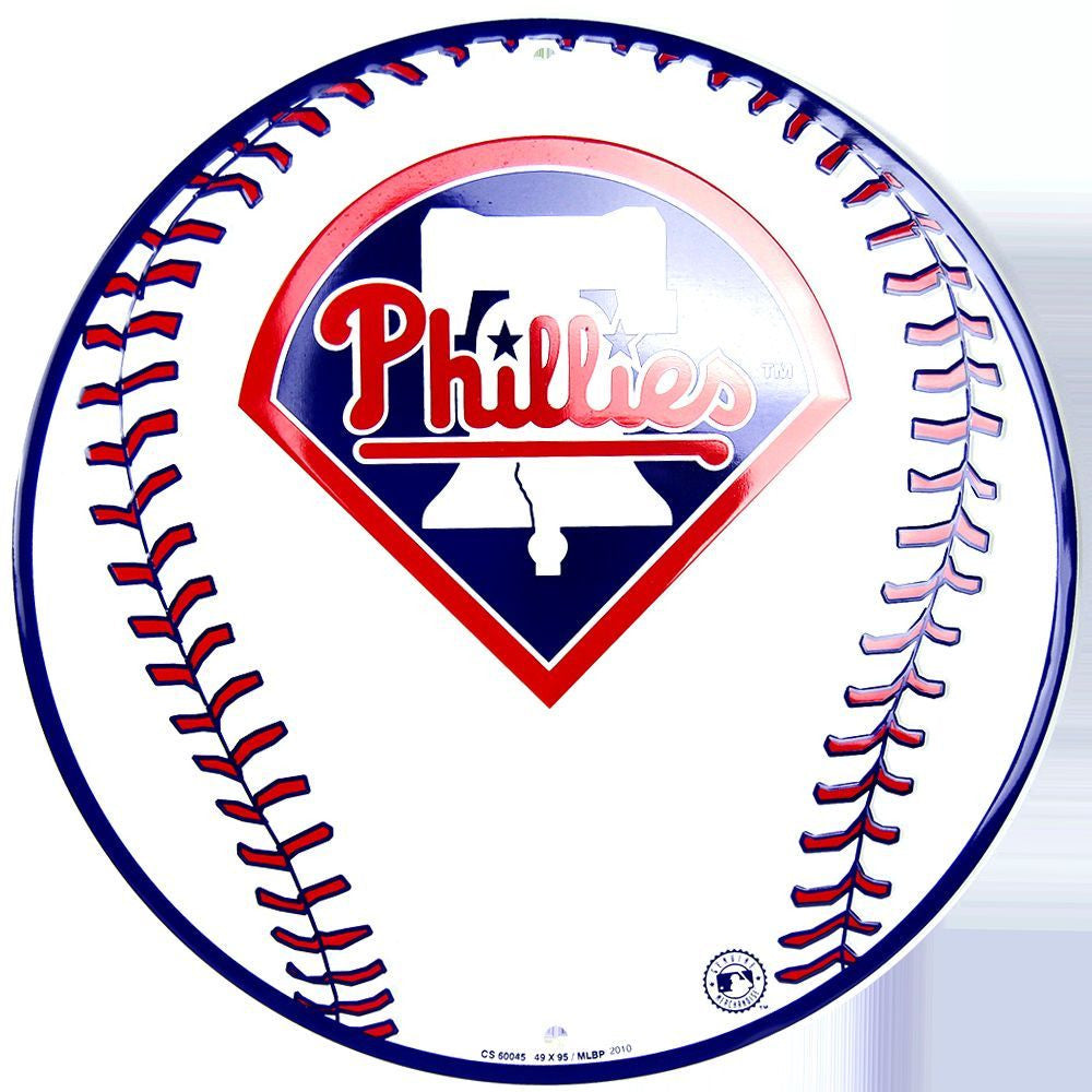 Philadelphia Phillies Round Baseball Sign