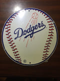 Los Angeles Dodgers Round Baseball Sign