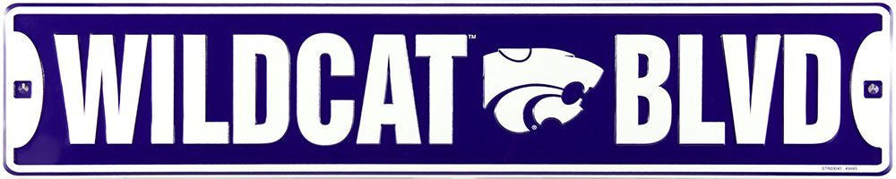 Kansas State Wildcats Metal Street Sign Wildcat Blvd