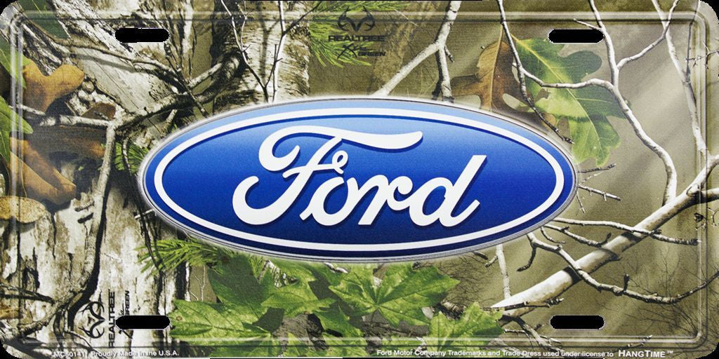 Ford Logo Camo License Plate Realtree Camouflage