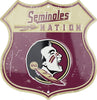 Florida State University Shield Seminoles Nation Metal Sign