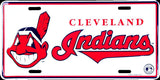 Cleveland Indians License Plate Embossed Metal Sign