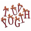Mud Pie Tin Initial Y Decorative Hanging Ornament Burlap Red Bow New