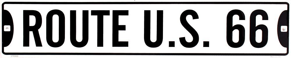 Route U.S. 66 24" X 5" Street Sign Metal Embossed Us Highway Hwy St Rd Road