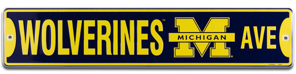 Michigan Wolverines Wolverines Ave Street Sign