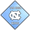 North Carolina Tar Heels Metal Tar Heel Xing Sign