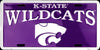 Kansas State Wildcats License Plate