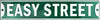 Easy Street Embossed Metal Sign