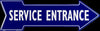 Service Entrance Embossed Metal Arrow Sign