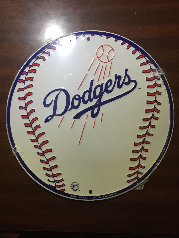 Los Angeles Dodgers Round Baseball Sign