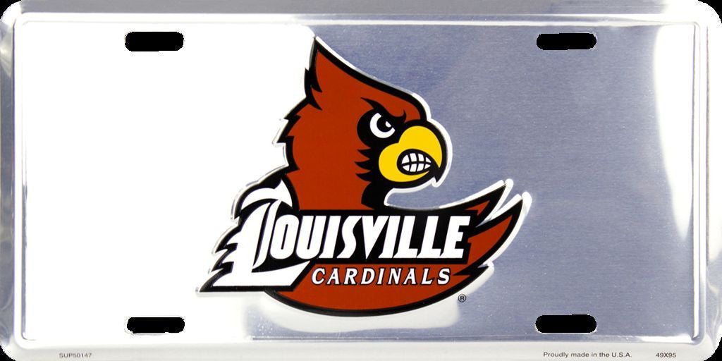 Louisville Chrome License Plate