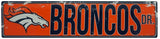 Denver Broncos Metal Street Sign 24 X 5.5