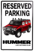 Hummer Reserved Parking Metal Sign 12 X 18