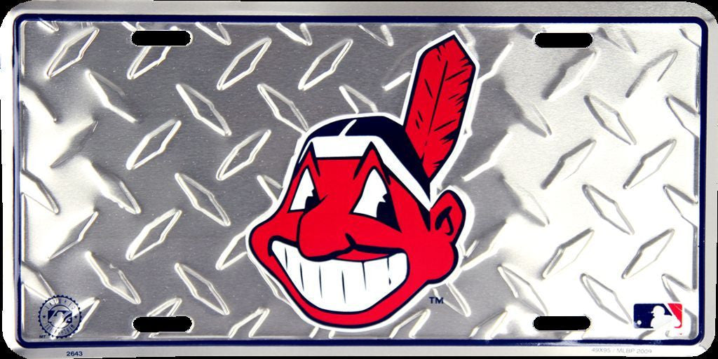 Cleveland Indians Diamond License Plate
