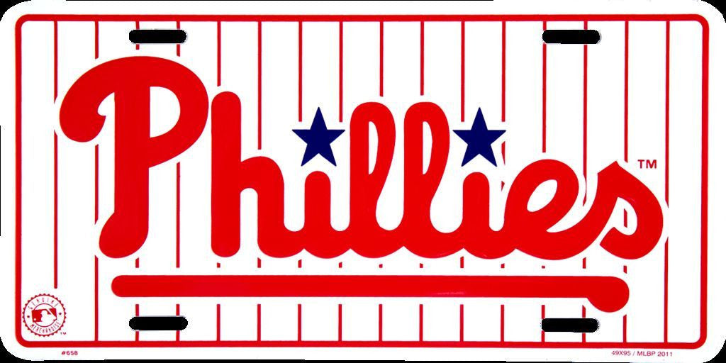 Philadelphia Phillies License Plate Pinstriped