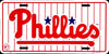Philadelphia Phillies License Plate Pinstriped