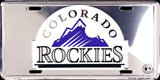 Colorado Rockies Chrome License Plate