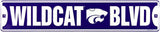 Kansas State Wildcats Metal Street Sign Wildcat Blvd