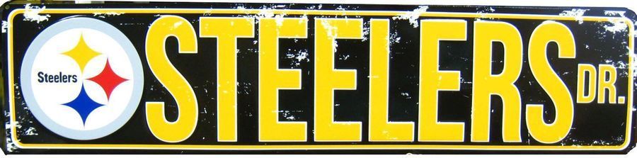 Pittsburgh Steelers Metal Street Sign Drive Nfl
