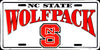 Nc State Wolfpack License Plate