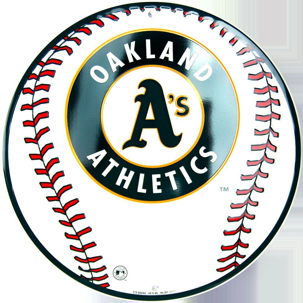 Oakland A'S Athletics Round Baseball Sign