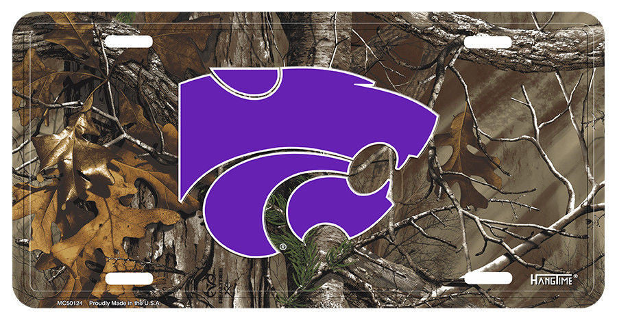 Kansas State Wildcats Camo License Plate