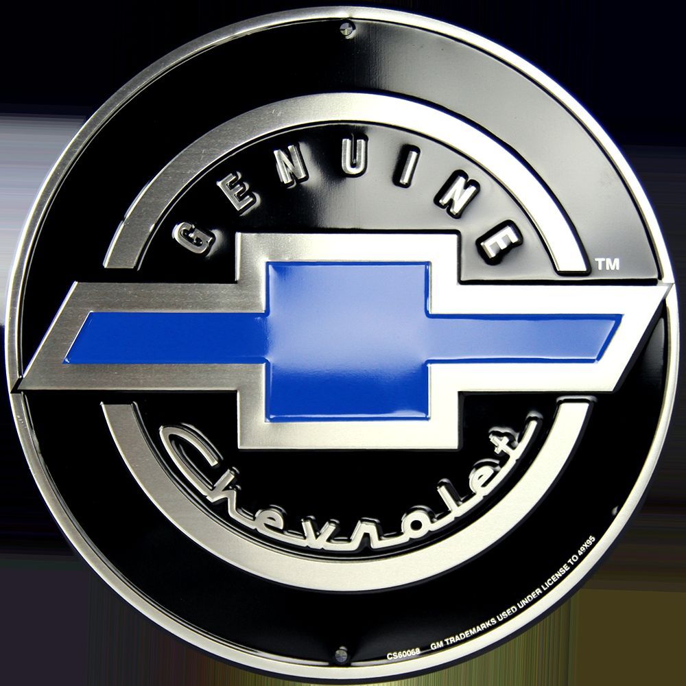 Chevrolet Genuine Black Round Sign Bowtie