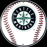 Seattle Mariners Round Baseball Sign