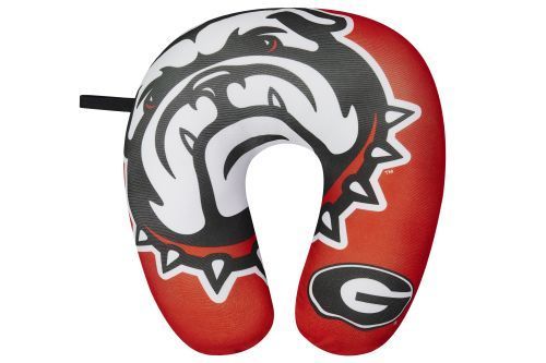 Georgia University Bulldogs Travel Neck Pillow 12" X 13" Super Soft Fleece