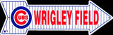Chicago Cubs Wrigley Field Metal Arrow Sign