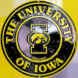 Iowa Hawkeyes Round Sign