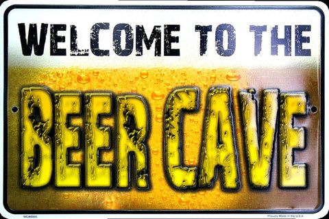 Warning Man Cave Metal Sign