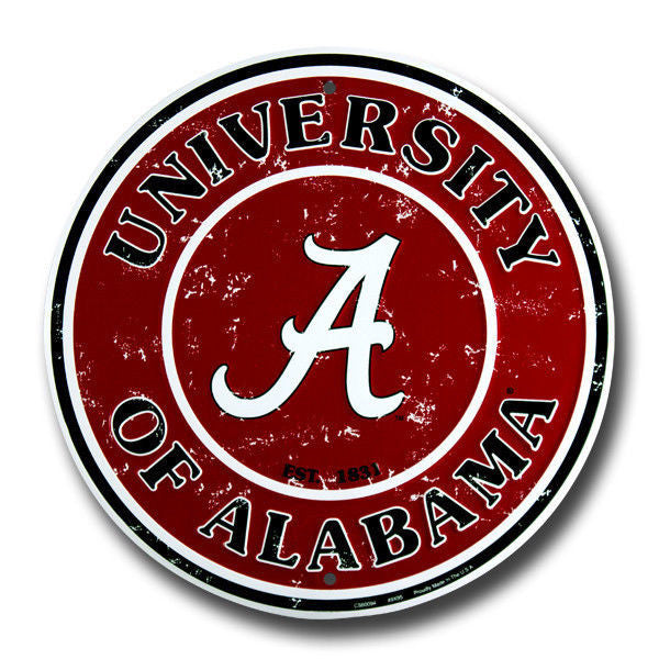 Alabama Round Sign 12"