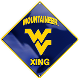 West Virginia Mountaineers Metal Mountaineer Xing Crossing Sign